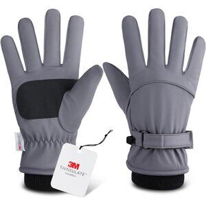 Men's Winter Ski Gloves Upgraded Windproof  Thermal with Touchscreen Fingers